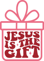 Gift box, Jesus is the gift, decal, Christmas mug design - free svg file for members