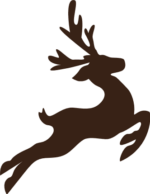 Jumping reindeer clipart image, Christmas decor - free svg file for members