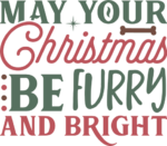May your Christmas be furry and bright, funny Christmas quotes - free svg file for members