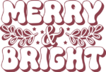 Merry and bright, Christmas sweatshirt design - free svg file for members