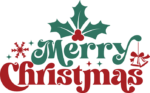 Merry Christmas, holly berry leaves, sweatshirt design - free svg file for members