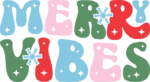 Merry vibes, Christmas sweatshirt design - free svg file for members