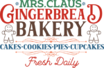 Mrs. Claus gingerbread bakery, cakes, cookies, pies, cupcakes, Christmas kitchen decor - free svg file for members
