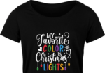 My favorite color is Christmas lights, tshirt design - free svg file for members