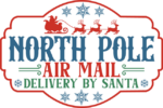 Christmas tag, North pole air mail, delivery by Santa - free svg file for members