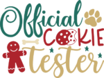 Official cookie tester, Funny Christmas Dog Bandana design - free svg file for members