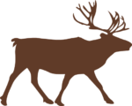 Walking Reindeer clipart image, Christmas decor - free svg file for members