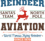 Reindeer Santa's team, north pole aviation, world's famous hying reindeer, Christmas poster - free svg file for members