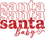 Santa baby, echo stacked text, Christmas tshirt design - free svg file for members