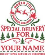 Special delivery for, add your name, do not open before 25 December - free svg file for members