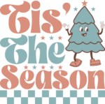Tis the season, Christmas tree, tshirt design - free svg file for members