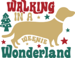 Walking in a weenie wonderland, dachshund dog, Christmas dog tank top design - free svg file for members