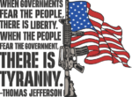 When governments fear the people, there is liberty, USA Flag and rifle, patriotic tshirt design - free svg file for members
