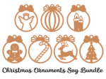 Christmas hanging ornaments svg bundle - free svg file for members