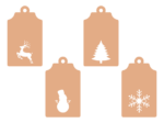 4 Christmas gift tags svg bundle - free svg file for members