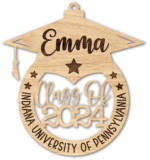 Class of 2024, custom name, hanging ornament for graduation - free svg file for members