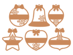 Christmas decor, hanging ornaments svg bundle, add your name - free svg file for members