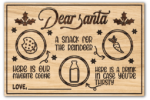 Dear Santa tray plate design, a snack for the reindeer, here is our favorite cookie - free svg file for members