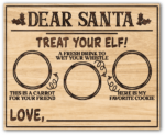 Dear Santa tray, treat your elf, here is my favorite cookie, plate design, Christmas decor - free svg file for members