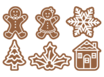 Gingerbread man clipart images svg bundle, Christmas baking decor - free svg file for members