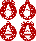 Christmas Gnomies hanging ornaments svg bundle, decor - free svg file for members