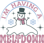 I'm having a meltdown, melting snowman, Funny Winter sweatshirt design - free svg file for members