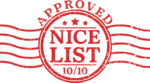 Approved nice list 10/10, Christmas stamp - free svg file for members