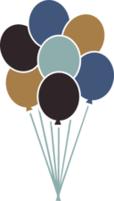 Balloons clipart image for new year or birthday party decor - free svg file for members