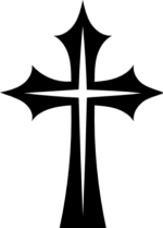 Christians cross silhouette image, religious - free svg file for members