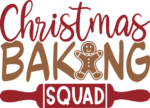 Christmas Baking squad, apron design - free svg file for members