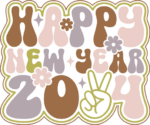 Happy new year 2024, sweatshirt design for her - free svg file for members