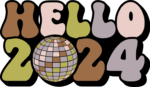 Hello 2024, new year party tshirt design - free svg file for members