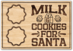 Milk and cookies for Santa, tray plate design for Christmas - free svg file for members
