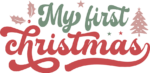 My first Christmas, newborn baby onesie design - free svg file for members