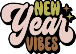 New year vibes, sweatshirt design - free svg file for members