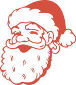 Santa Claus face, vector image for Christmas decor - free svg file for members
