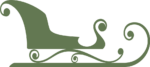 Santa Claus sleigh clipart image for Christmas decor - free svg file for members
