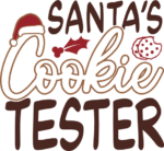 Santa's cookie tester, funny Christmas pet tank top design - free svg file for members