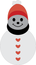 Snowman wearing a cap clipart image, winter decor - free svg file for members