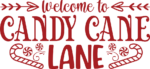 Welcome to candy cane lane, Christmas front door sign - free svg file for members