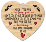 Hanging heart, Valentines day gift, When I tell you I love you - free svg file for members