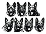 7 German shepherd face svg bundle free svg file for members, vector image for dogs lover
