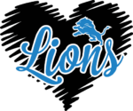 Lions mascot svg design, Doodle heart free svg file for members, American football team fan tshirt design