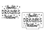 Sweet dreams willow, kids room decor - free svg file for members