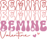 Valentines day design, Be mine valentine, echo stacked text - free svg file for members