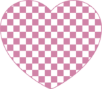 Checkered pattern heart clipart image, valentine's day - free svg file for members