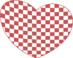 Checkered heart free svg file for members, valentine's day decoration