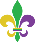 Colored Fleur de lis free svg file for members, clipart image, mardi gras