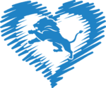 Lion in a doodle heart free svg file for members, Lions team mascot svg for sweatshirt