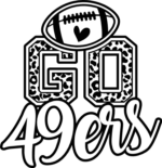 Go 49ers free svg file for members, leopard skin, American football team fan tshirt design